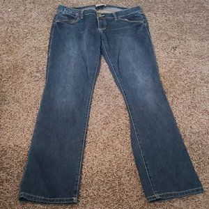 CAbi Jeans Style 514 Blue Moon Indie Slim Straight Leg Size 12 Jeans